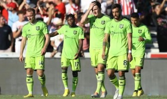 Man Utd ude 0-4 Brentford