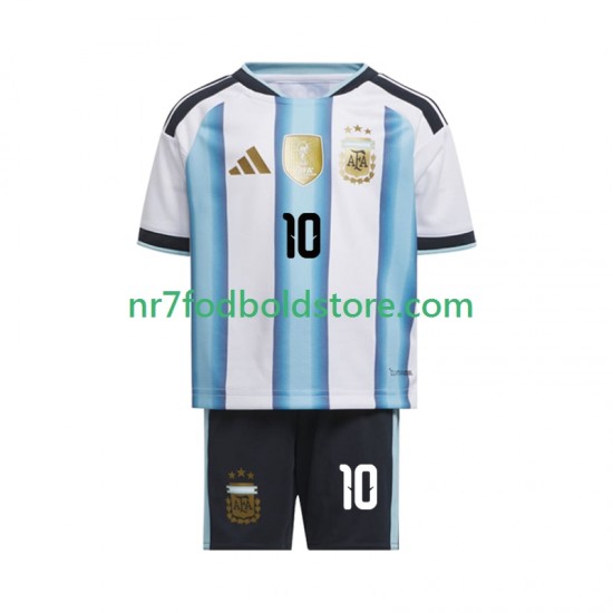 Argentina Trøje Lionel Messi 10 Børn Hjemmebane Fodboldsæt VM i fodbold 2026 Kortærmet