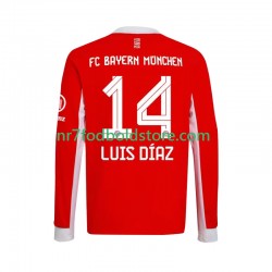 FC Bayern München Trøje Luis Diaz 14 Mænd Hjemmebane Fodboldsæt 2025-2026 Langærmet