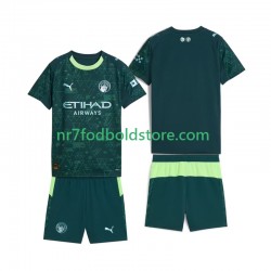 Manchester City Trøje Børn 4. Valg Fodboldsæt 2025-2026 Kortærmet