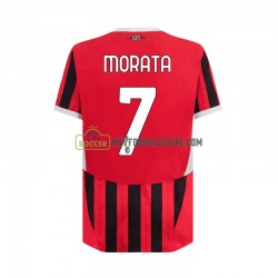AC Milan Trøje Alvaro Morata 7 Mænd Hjemmebane Fodboldsæt 2024-2025 Kortærmet