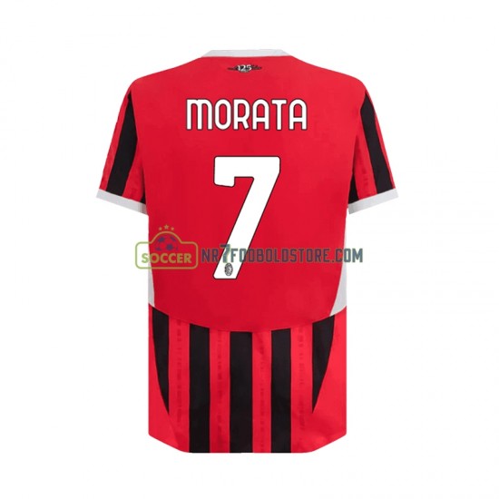 AC Milan Trøje Alvaro Morata 7 Mænd Hjemmebane Fodboldsæt 2024-2025 Kortærmet