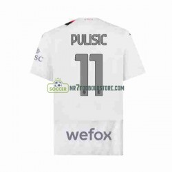 AC Milan Trøje Christian Pulisic 11 Mænd Udebane Fodboldsæt 2023-2024 Kortærmet