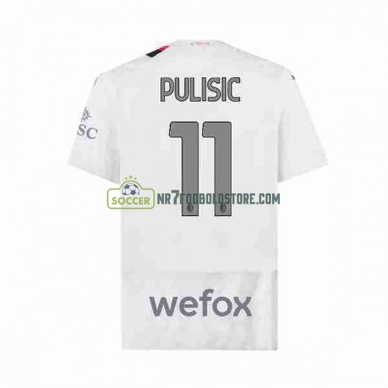 AC Milan Trøje Christian Pulisic 11 Mænd Udebane Fodboldsæt 2023-2024 Kortærmet