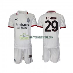 AC Milan Trøje Fofana 29 Børn Udebane Fodboldsæt 2024-2025 Kortærmet
