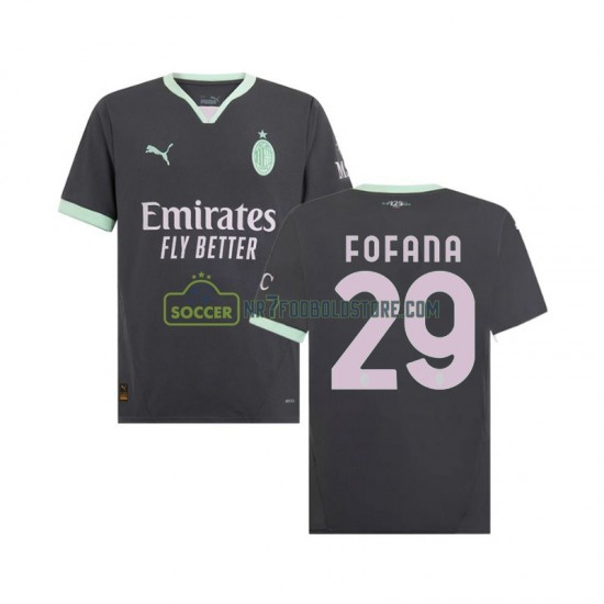 AC Milan Trøje Fofana 29 Mænd 3. Valg Fodboldsæt 2024-2025 Kortærmet