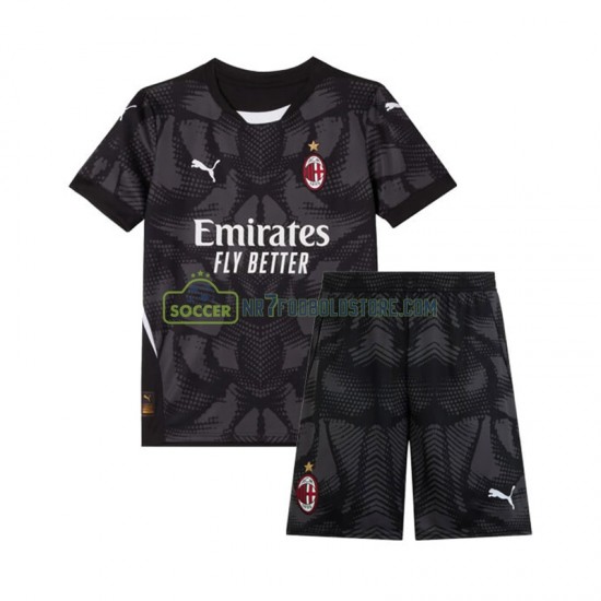 AC Milan Trøje Målmand Børn Hjemmebane Fodboldsæt 2024-2025 Kortærmet