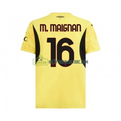 AC Milan Trøje Mike Maignan 16 Målmand Mænd Udebane Fodboldsæt 2024-2025 Kortærmet