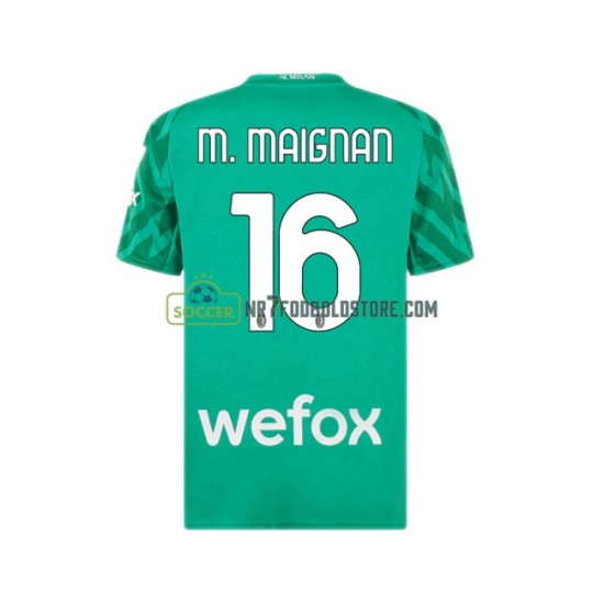AC Milan Trøje Mike Maignan 16 Målmand Mænd Hjemmebane Fodboldsæt 2023-2024 Kortærmet