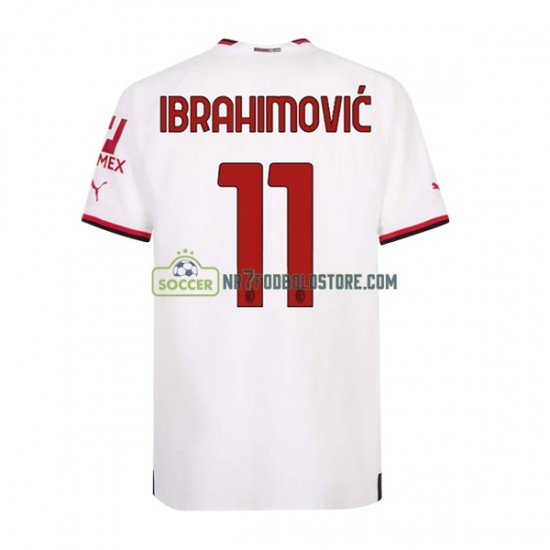 AC Milan Trøje Ibrahimović 11 Mænd Udebane Fodboldsæt 2022-2023 Kortærmet