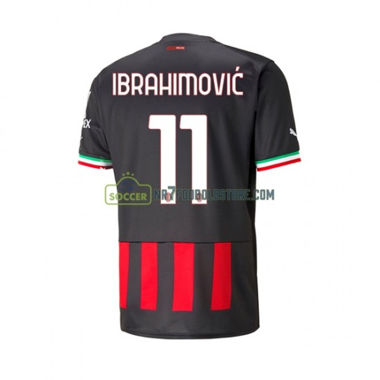 AC Milan Trøje Ibrahimović 11 Mænd Hjemmebane Fodboldsæt 2022-2023 Kortærmet