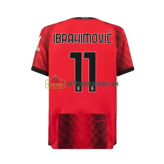 AC Milan Trøje Ibrahimović 11 Mænd Hjemmebane Fodboldsæt 2023-2024 Kortærmet