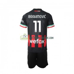 AC Milan Trøje Ibrahimović 11 Børn Hjemmebane Fodboldsæt 2022-2023 Kortærmet