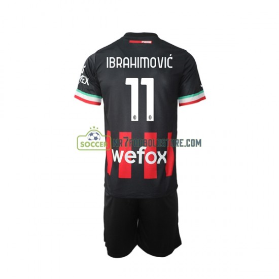 AC Milan Trøje Ibrahimović 11 Børn Hjemmebane Fodboldsæt 2022-2023 Kortærmet