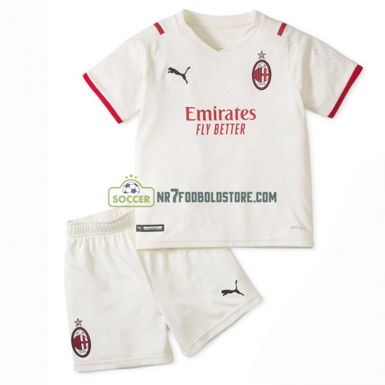 AC Milan Trøje Børn Udebane Fodboldsæt 2021-2022 Kortærmet 