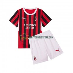AC Milan Trøje Børn Hjemmebane Fodboldsæt 2024-2025 Kortærmet