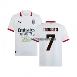 AC Milan Trøje Morata 7 Mænd Udebane Fodboldsæt 2024-2025 Kortærmet
