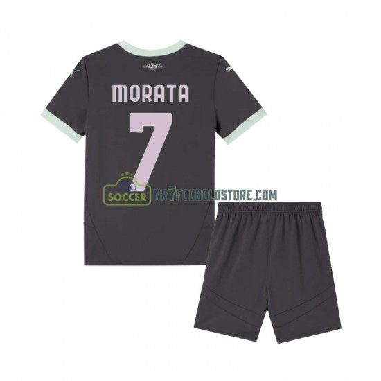 AC Milan Trøje Morata 7 Børn 3. Valg Fodboldsæt 2024-2025 Kortærmet
