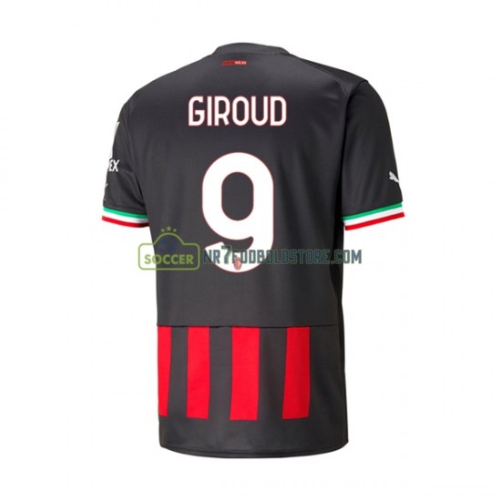 AC Milan Trøje Olivier Giroud 9 Mænd Hjemmebane Fodboldsæt 2022-2023 Kortærmet