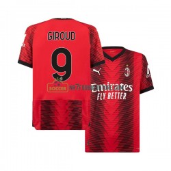 AC Milan Trøje Olivier Giroud 9 Mænd Hjemmebane Fodboldsæt 2023-2024 Kortærmet