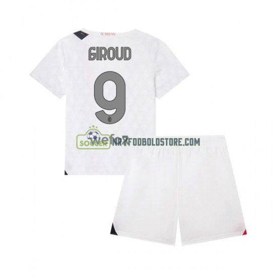 AC Milan Trøje Olivier Giroud 9 Børn Udebane Fodboldsæt 2023-2024 Kortærmet