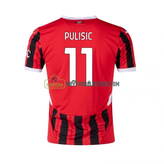 AC Milan Trøje Pulisic 11 Mænd Hjemmebane Fodboldsæt 2024-2025 Kortærmet