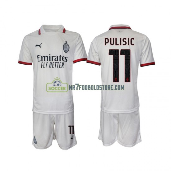 AC Milan Trøje Pulisic 11 Børn Udebane Fodboldsæt 2024-2025 Kortærmet