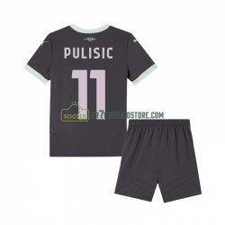 AC Milan Trøje Pulisic 11 Børn 3. Valg Fodboldsæt 2024-2025 Kortærmet