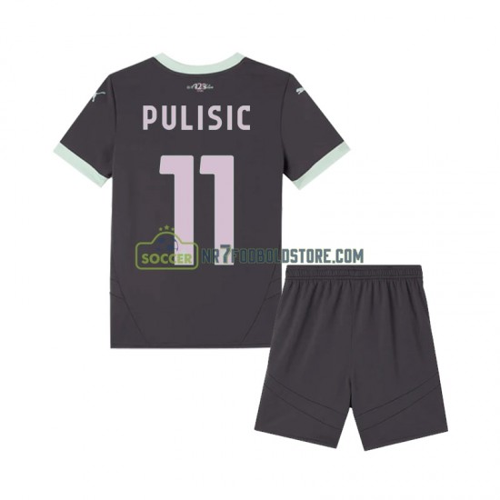 AC Milan Trøje Pulisic 11 Børn 3. Valg Fodboldsæt 2024-2025 Kortærmet