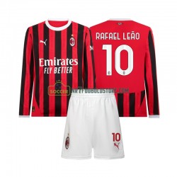 AC Milan Trøje Rafael Leao 10 Børn Hjemmebane Fodboldsæt 2024-2025 Langærmet