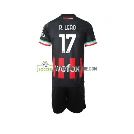 AC Milan Trøje Rafael Leao 17 Børn Hjemmebane Fodboldsæt 2022-2023 Kortærmet