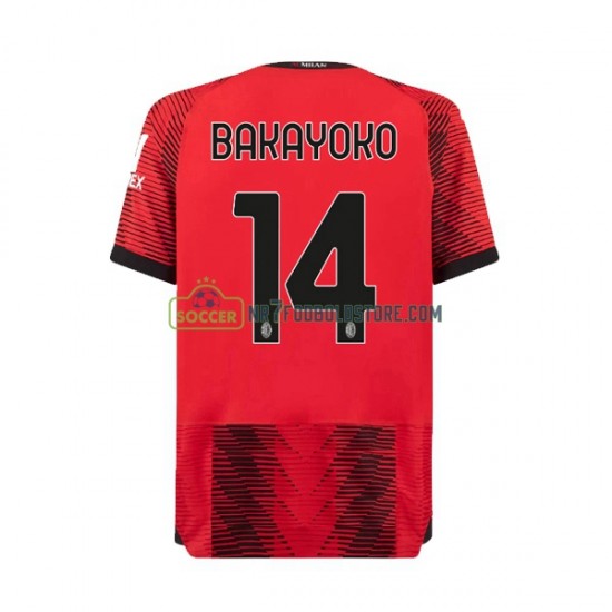 AC Milan Trøje Tiemoue Bakayoko 14 Mænd Hjemmebane Fodboldsæt 2023-2024 Kortærmet