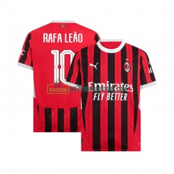 AC Milan Trøje UCL Font RAFA LEAO 10 Mænd Hjemmebane Fodboldsæt 2024-2025 Kortærmet