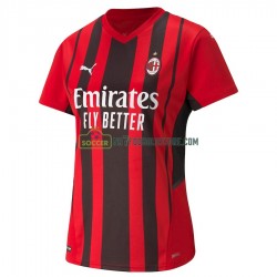 AC Milan Trøje Dame Hjemmebane Fodboldsæt 2021-2022 Kortærmet 