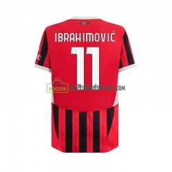 AC Milan Trøje Ibrahimović 11 Mænd Hjemmebane Fodboldsæt 2024-2025 Kortærmet