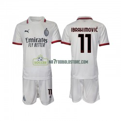 AC Milan Trøje Ibrahimović 11 Børn Udebane Fodboldsæt 2024-2025 Kortærmet