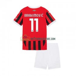 AC Milan Trøje Ibrahimović 11 Børn Hjemmebane Fodboldsæt 2024-2025 Kortærmet