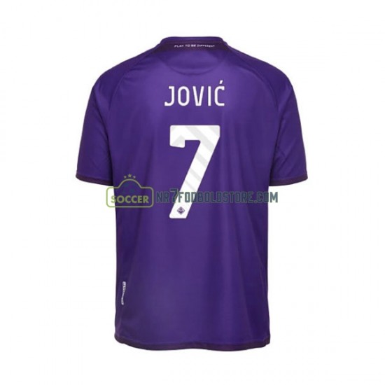 Fiorentina Trøje Jovic 7 Mænd Hjemmebane Fodboldsæt 2022-2023 Kortærmet