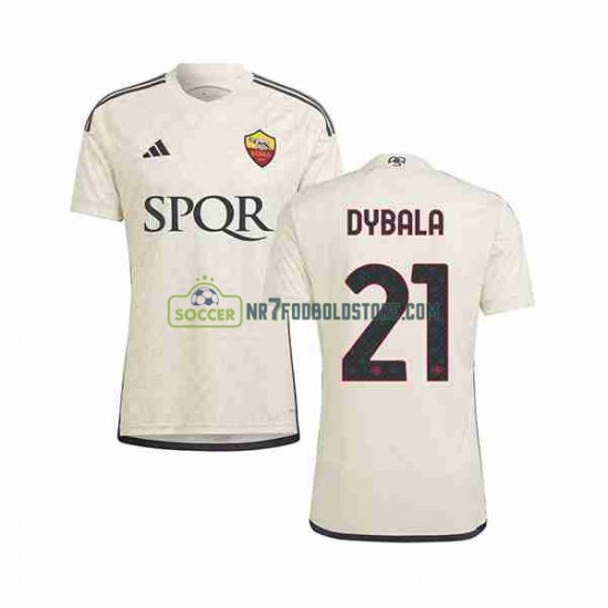 AS Roma Trøje Paulo Dybala 21 Mænd Udebane Fodboldsæt 2023-2024 Kortærmet