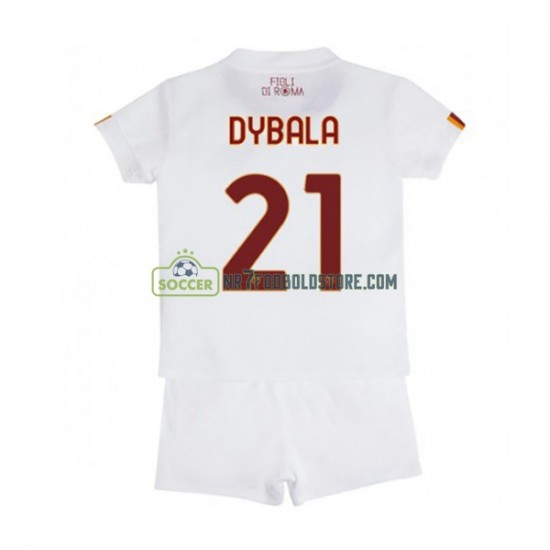AS Roma Trøje Paulo Dybala 21 Børn Udebane Fodboldsæt 2022-2023 Kortærmet