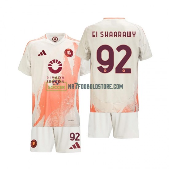 AS Roma Trøje Stephan El Shaarawy 92 Børn Udebane Fodboldsæt 2024-2025 Kortærmet