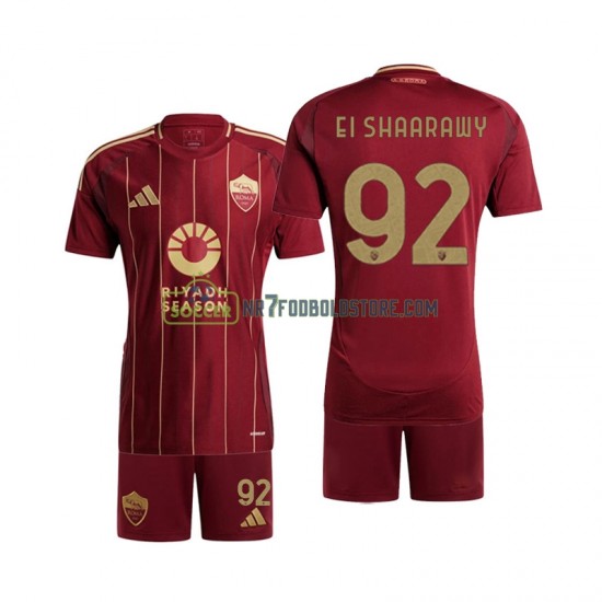 AS Roma Trøje Stephan El Shaarawy 92 Børn Hjemmebane Fodboldsæt 2024-2025 Kortærmet