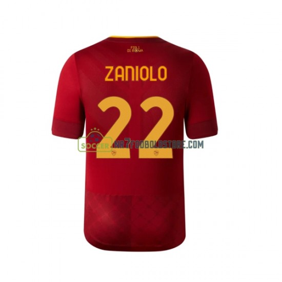AS Roma Trøje Zaniolo 22 Mænd Hjemmebane Fodboldsæt 2022-2023 Kortærmet