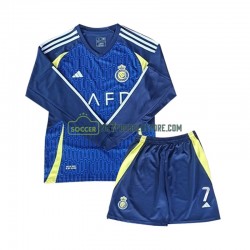 Trøje Al Nassr Cristiano Ronaldo 7 Børn Udebane Fodboldsæt 2024-2025 Langærmet