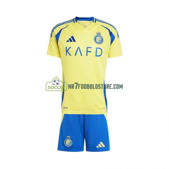 Trøje Al Nassr Børn Hjemmebane Fodboldsæt 2024-2025 Kortærmet