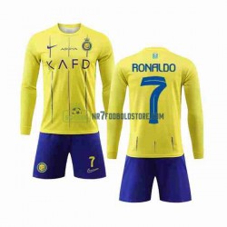 Trøje Al-Nassr Cristiano Ronaldo 7 Børn Hjemmebane Fodboldsæt 2023-2024 Langærmet