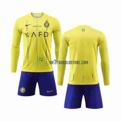 Trøje Al-Nassr Børn Hjemmebane Fodboldsæt 2023-2024 Langærmet