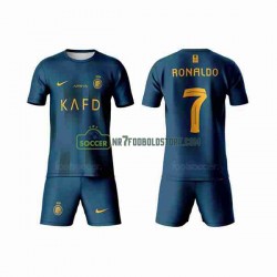 Trøje Al-Nassr Ronaldo 7 Børn Udebane Fodboldsæt 2023-2024 Kortærmet