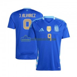 Argentina Trøje Julian Alvarez 9 Mænd Udebane Fodboldsæt 2024 Kortærmet