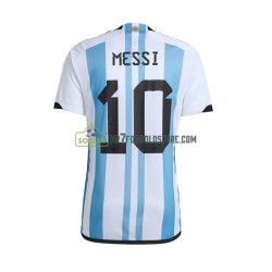 Argentina Trøje Lionel Messi 10 Mænd Hjemmebane Fodboldsæt VM i fodbold 2022 Kortærmet